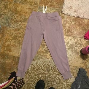 Fila womens light purple fleece bottoms size large